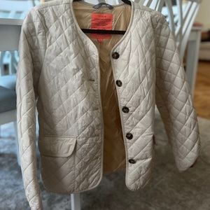 Lightweight J.Crew Puffer Jacket Cream